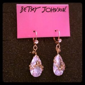 BETSEY JOHNSON Crystal Drop Earrings